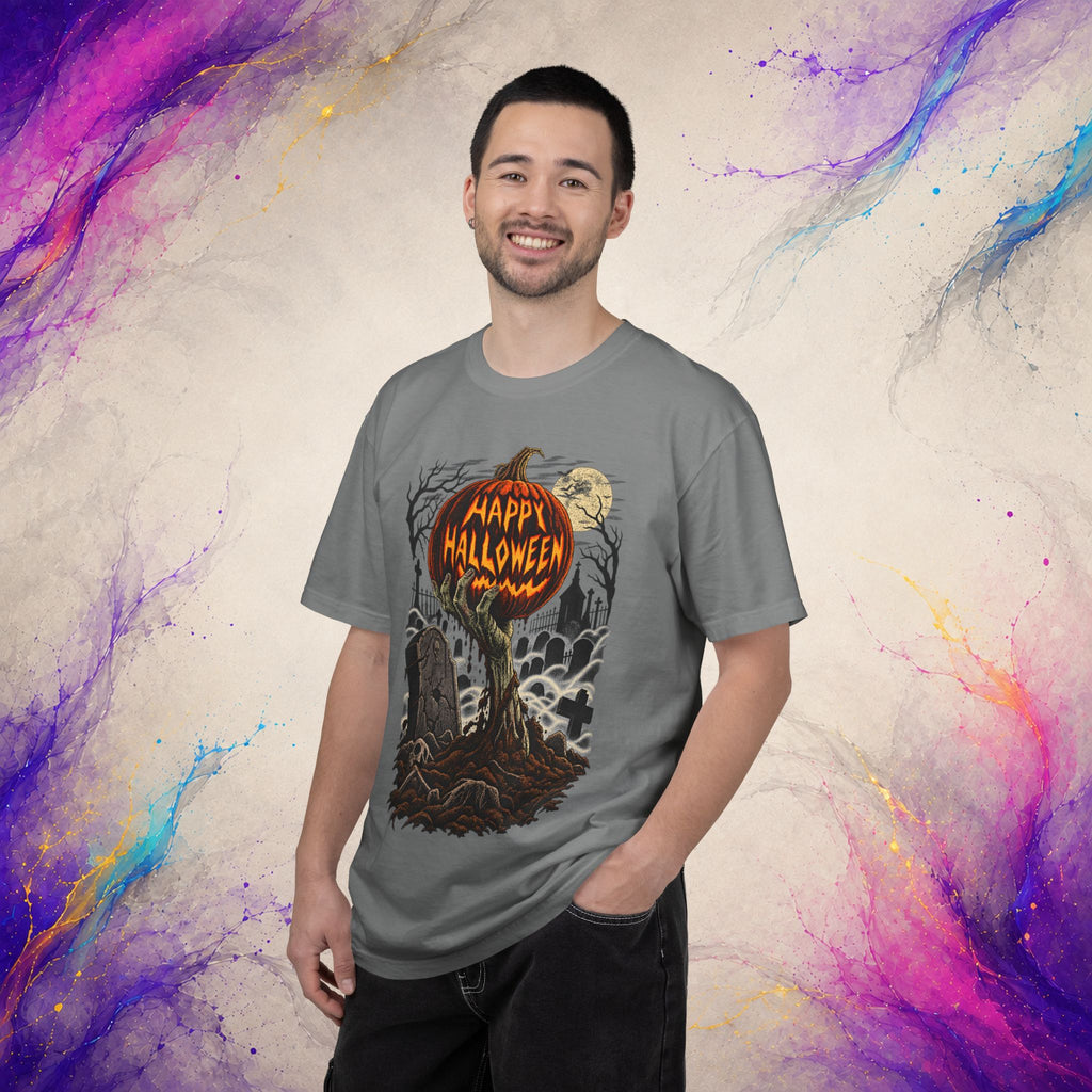 Happy Halloween Tee | Vintage Pumpkin Graveyard T-Shirt