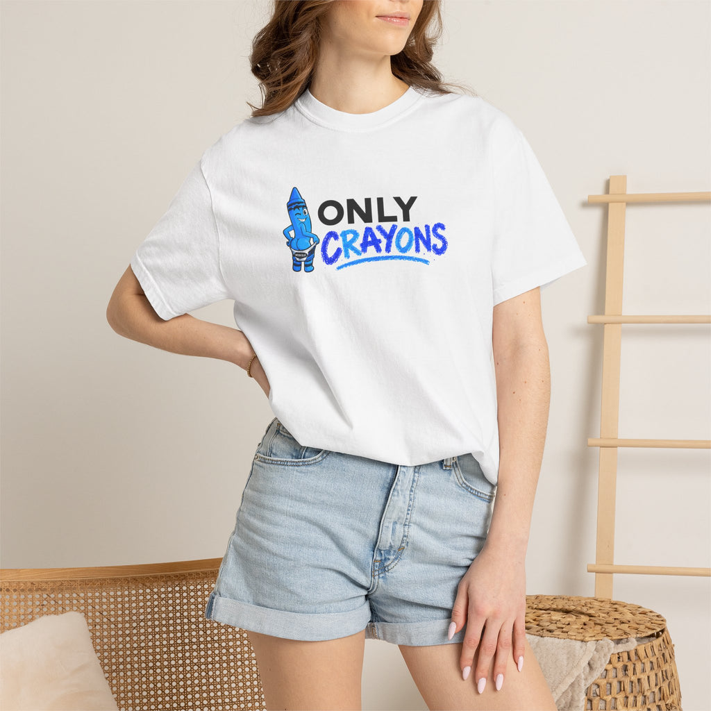 Only Crayons Tee | Funny Adult Humor Shirt