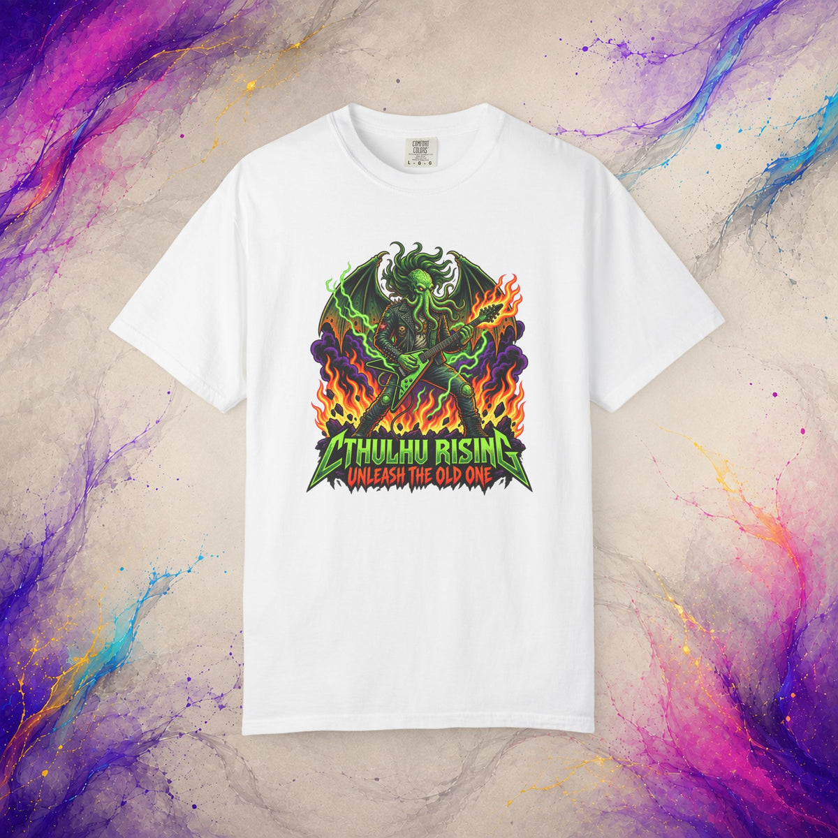Cthulhu Rising Tee | Cosmic Horror Metal Graphic T-Shirt