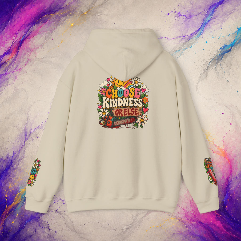 Choose Kindness Pullover | Retro Dark Humor Peace Hoodie