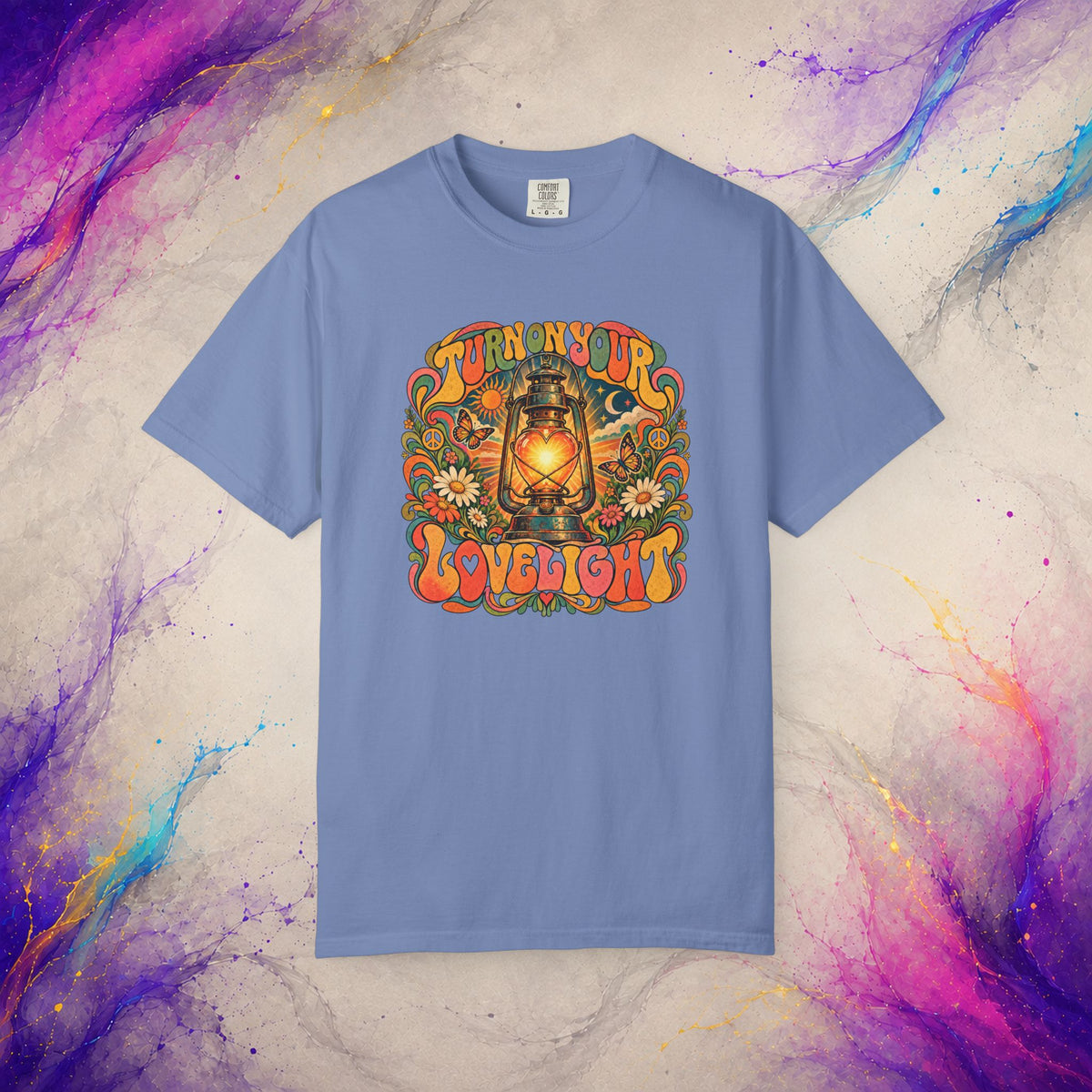 Turn On Your Lovelight Tee | Retro Lantern Peace T-Shirt