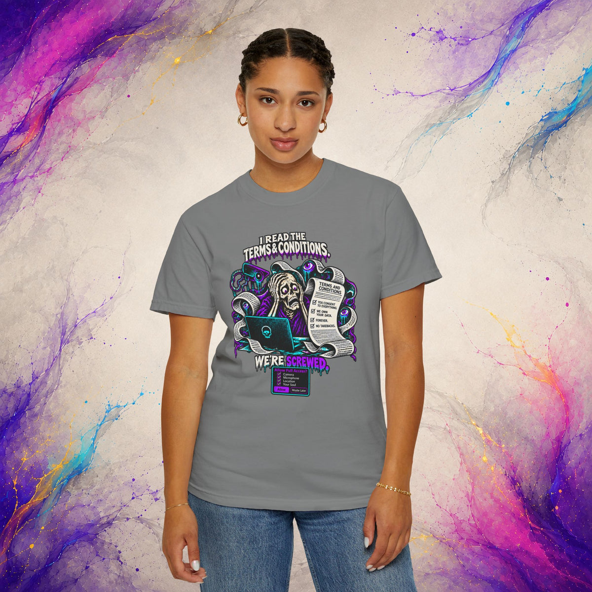 Read the Terms & Conditions Tee | Tech Privacy Dark Humor T-Shirt