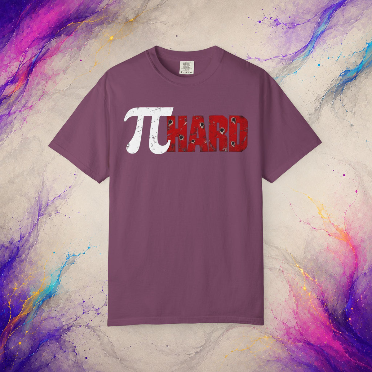 Pi Hard Tee | Distressed Math Action Shirt