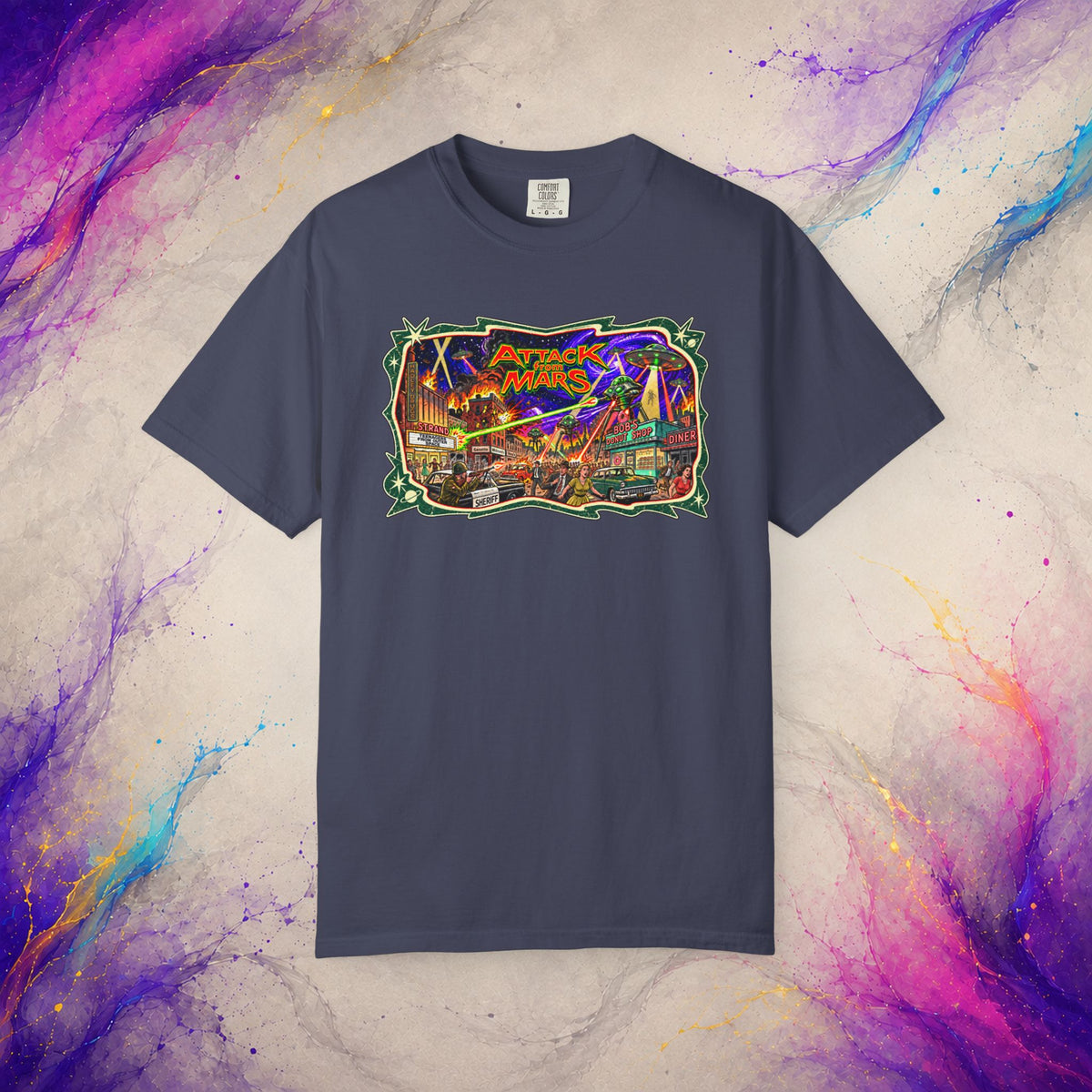Attack From Mars Tee - Retro Alien Invasion Shirt