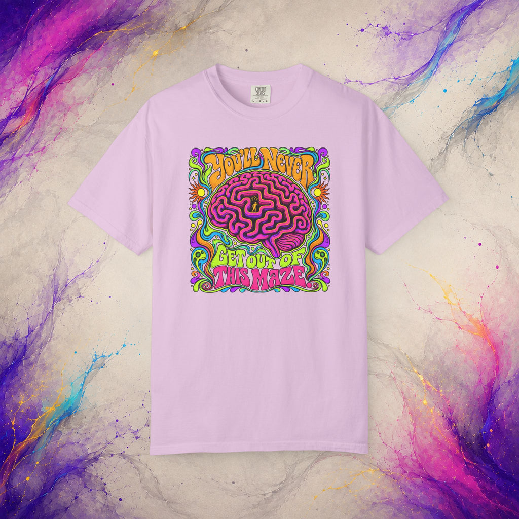You’ll Never Get Out of This Maze T-Shirt | Psychedelic Brain Graphic Tee