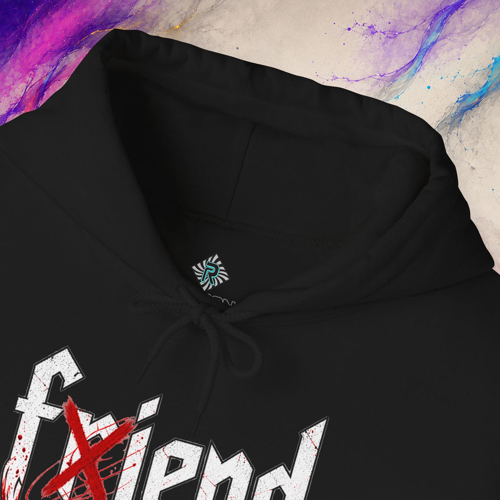 Friend/Fiend Pullover | Minimal Horror Graphic Hoodie