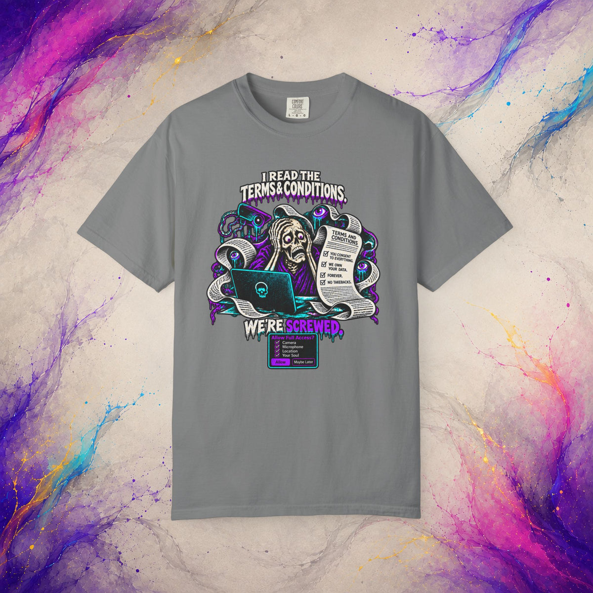 Read the Terms & Conditions Tee | Tech Privacy Dark Humor T-Shirt