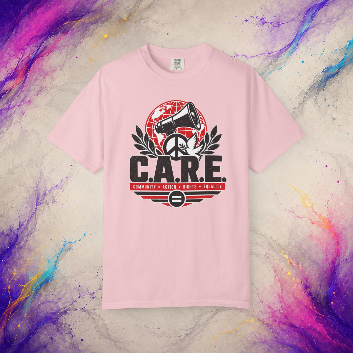 C.A.R.E. Community Action Rights Equality Tee | Activist Peace Shirt