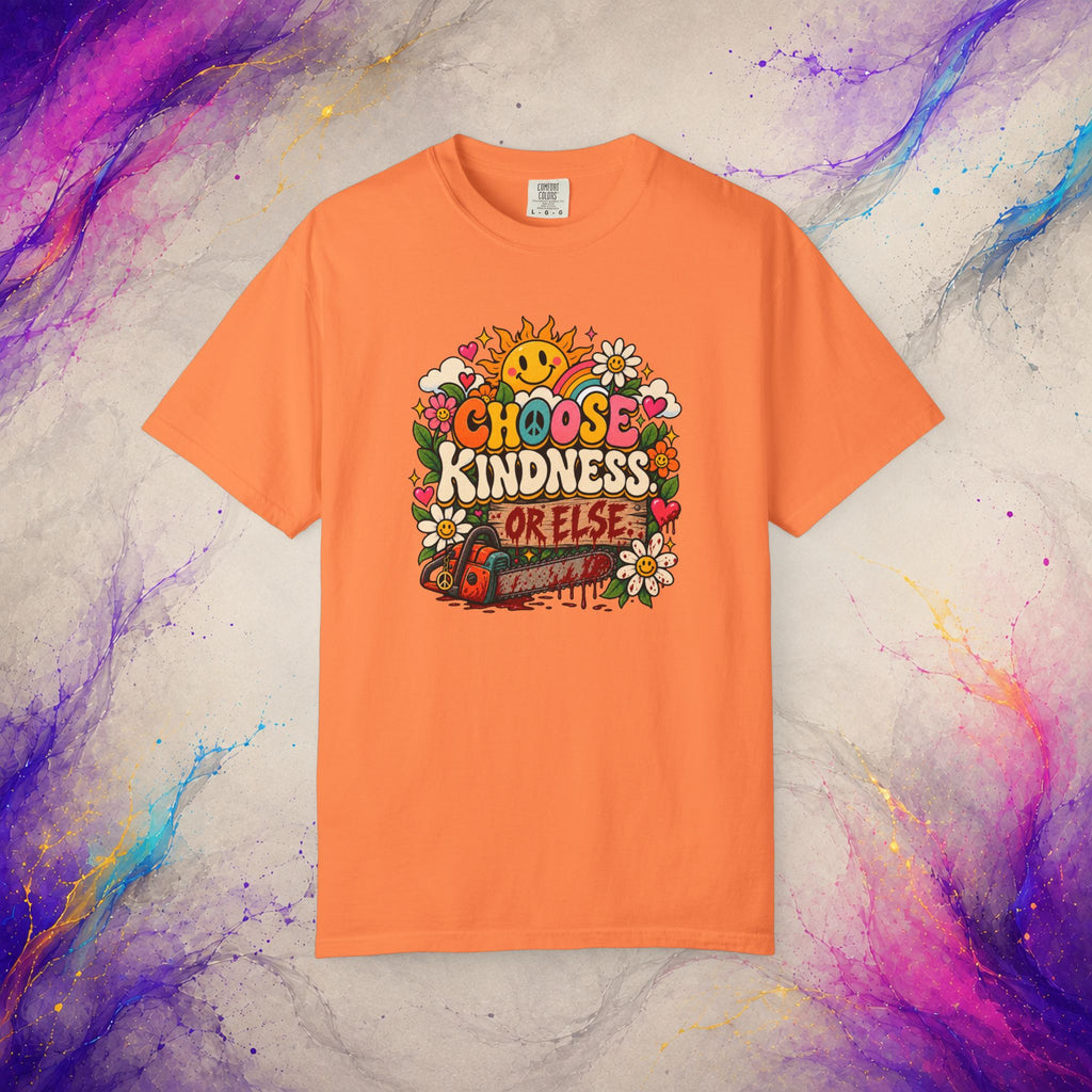 Choose Kindness or Else Tee | Retro Dark Humor Peace Shirt