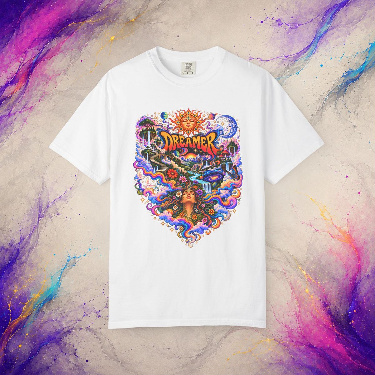 Dreamer Tee | Psychedelic Cosmic Nature Graphic T-Shirt