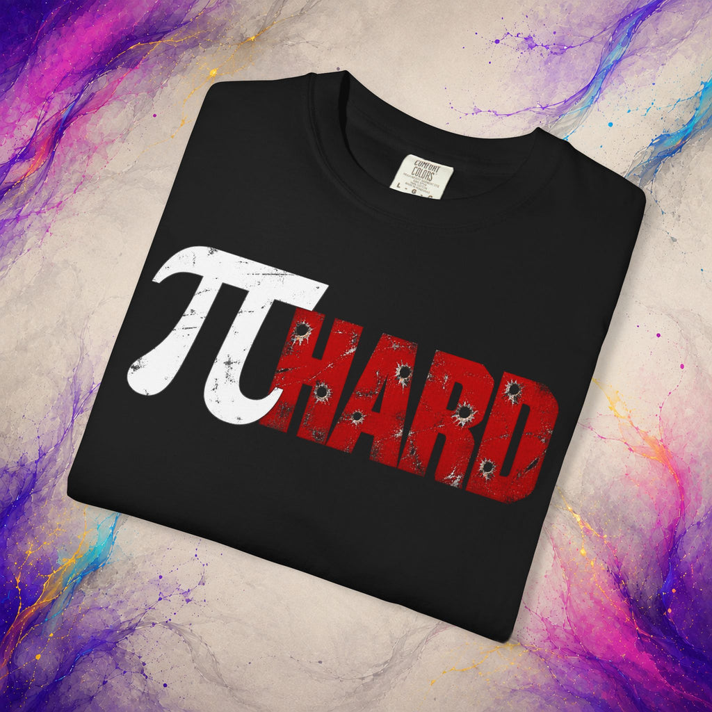 Pi Hard Tee | Distressed Math Action Shirt