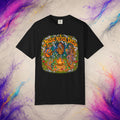 Music Never Dies Tee | Psychedelic Skeleton Campfire T-Shirt