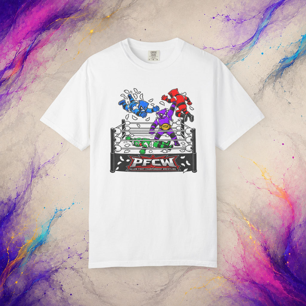 Pillow Fight Championship Wrestling Tee | Retro Wrestling Parody T-Shirt