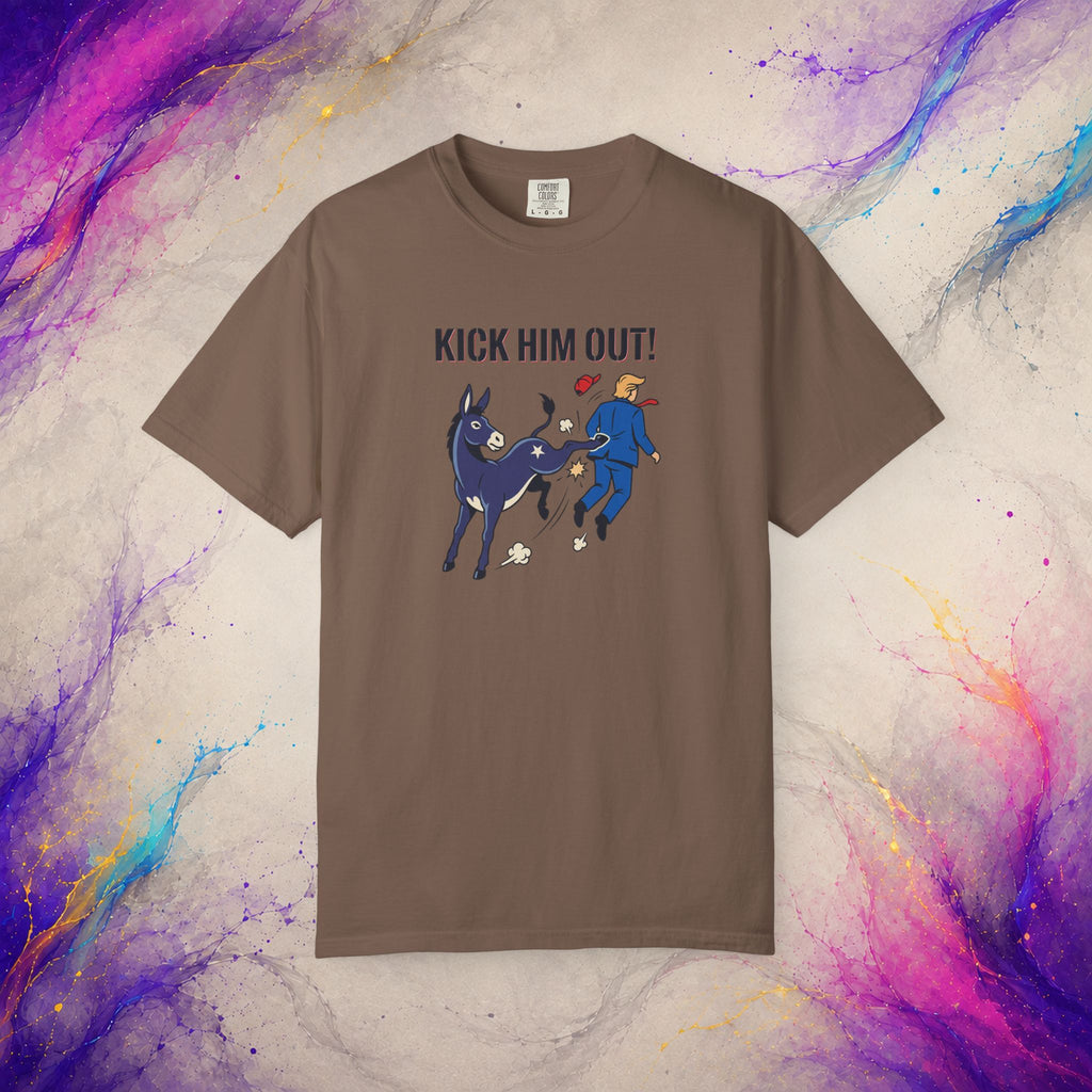 Kick Him Out T-Shirt | Political Satire Donkey Graphic Tee