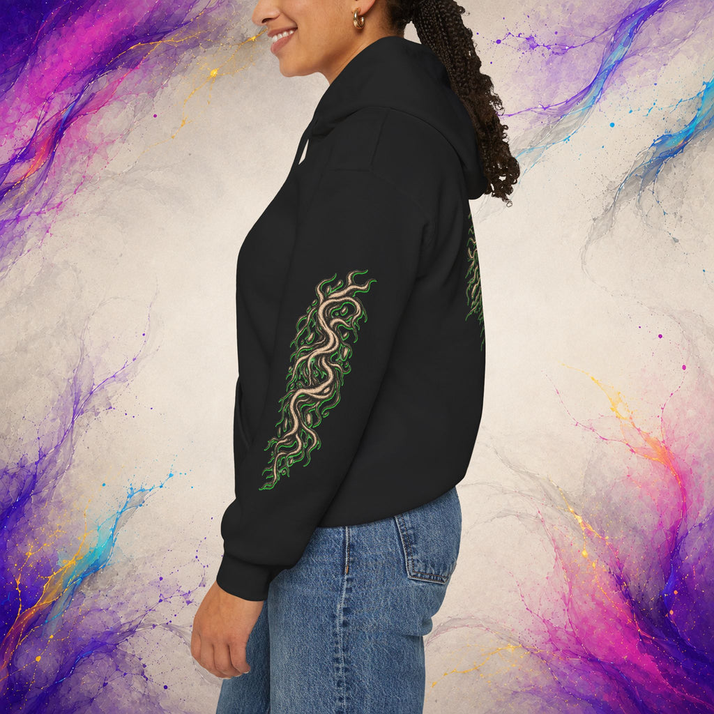 Rooted In Stars Pullover | Celestial Deathcore Graphic Hoodie