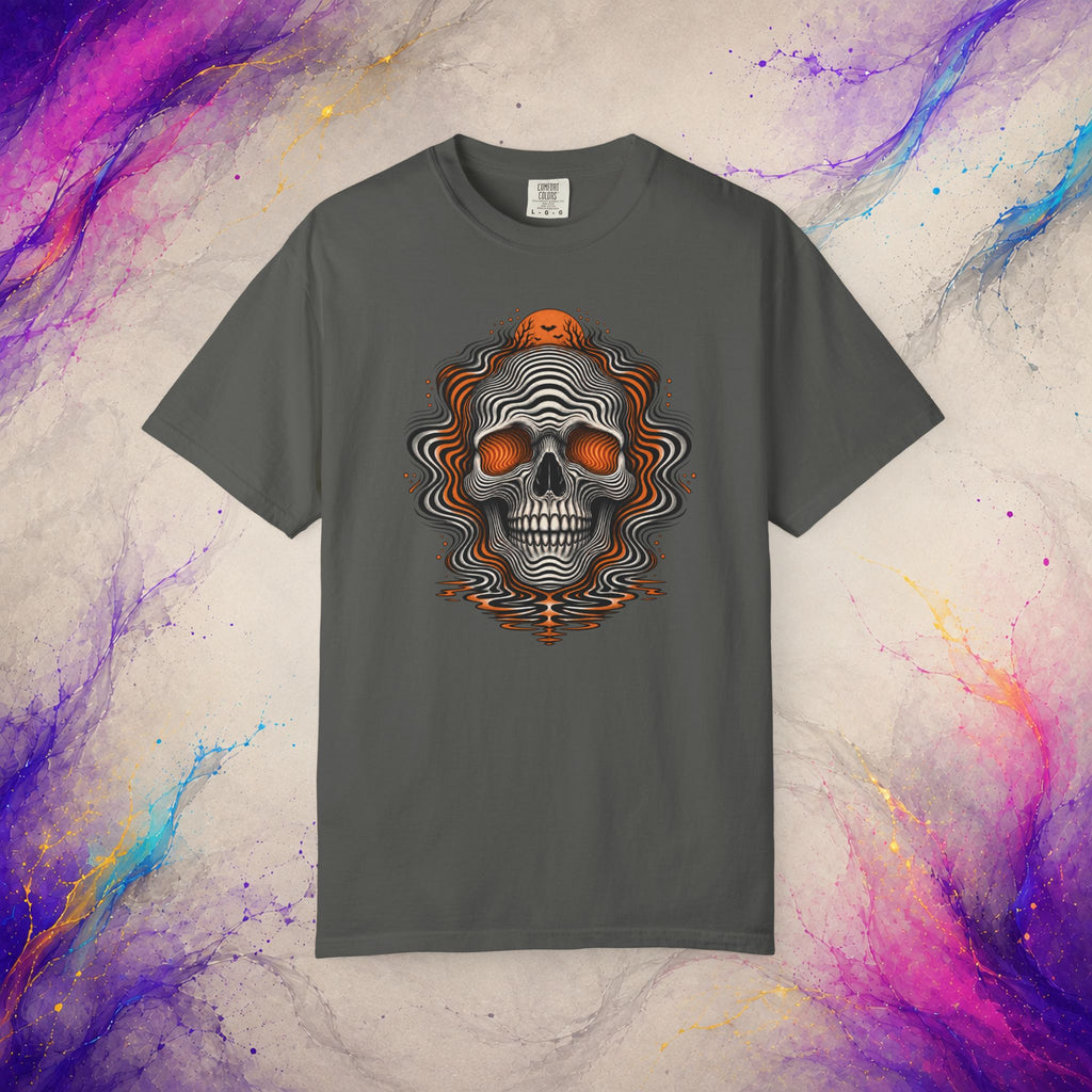 Hypnotic Skull Tee | Optical Illusion Halloween Shirt