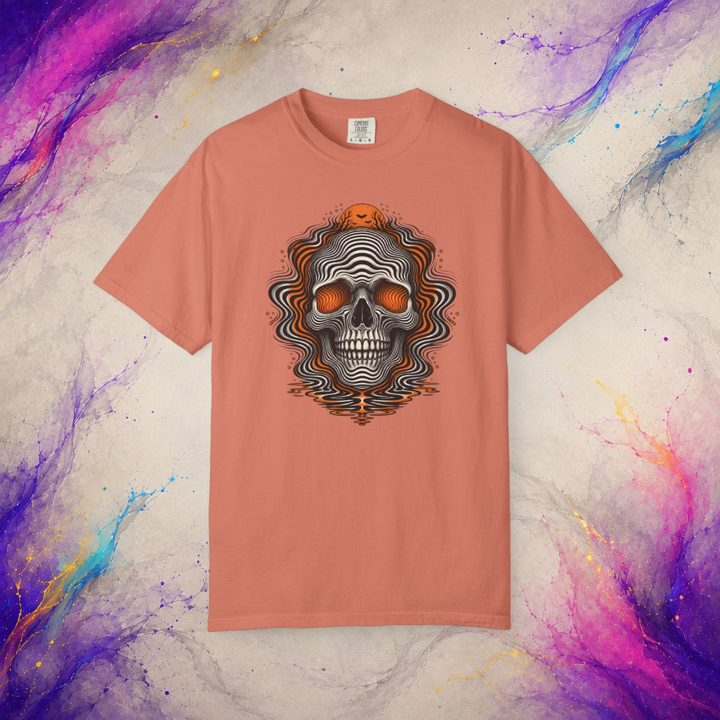 Hypnotic Skull Tee | Optical Illusion Halloween Shirt