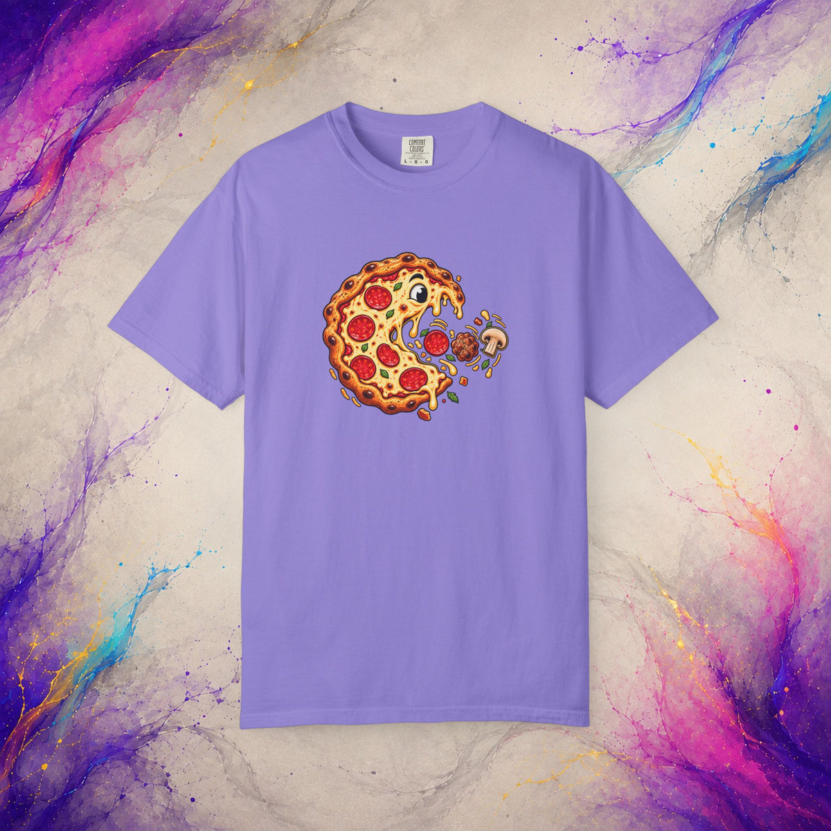 Pizza Chase Tee | Retro Arcade Inspired Pizza Graphic T-Shirt