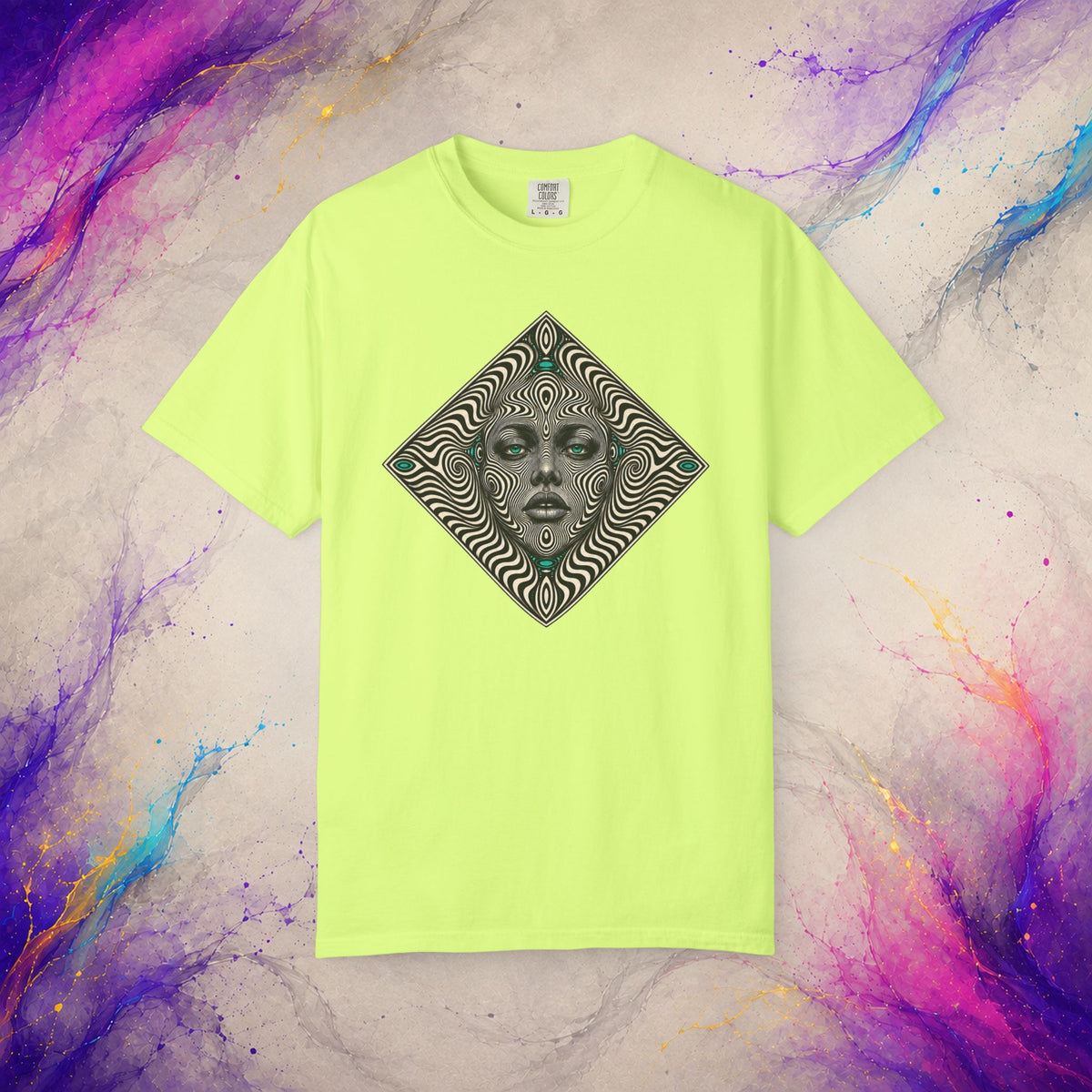 Optical Mirage Face Tee | Psychedelic Illusion Shirt