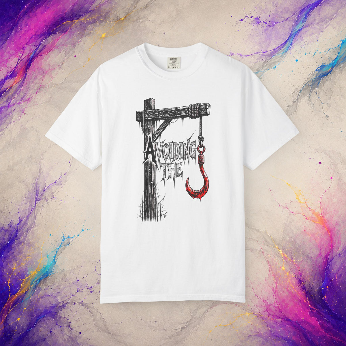Avoiding The Hook Tee | Distressed Gothic Horror Shirt
