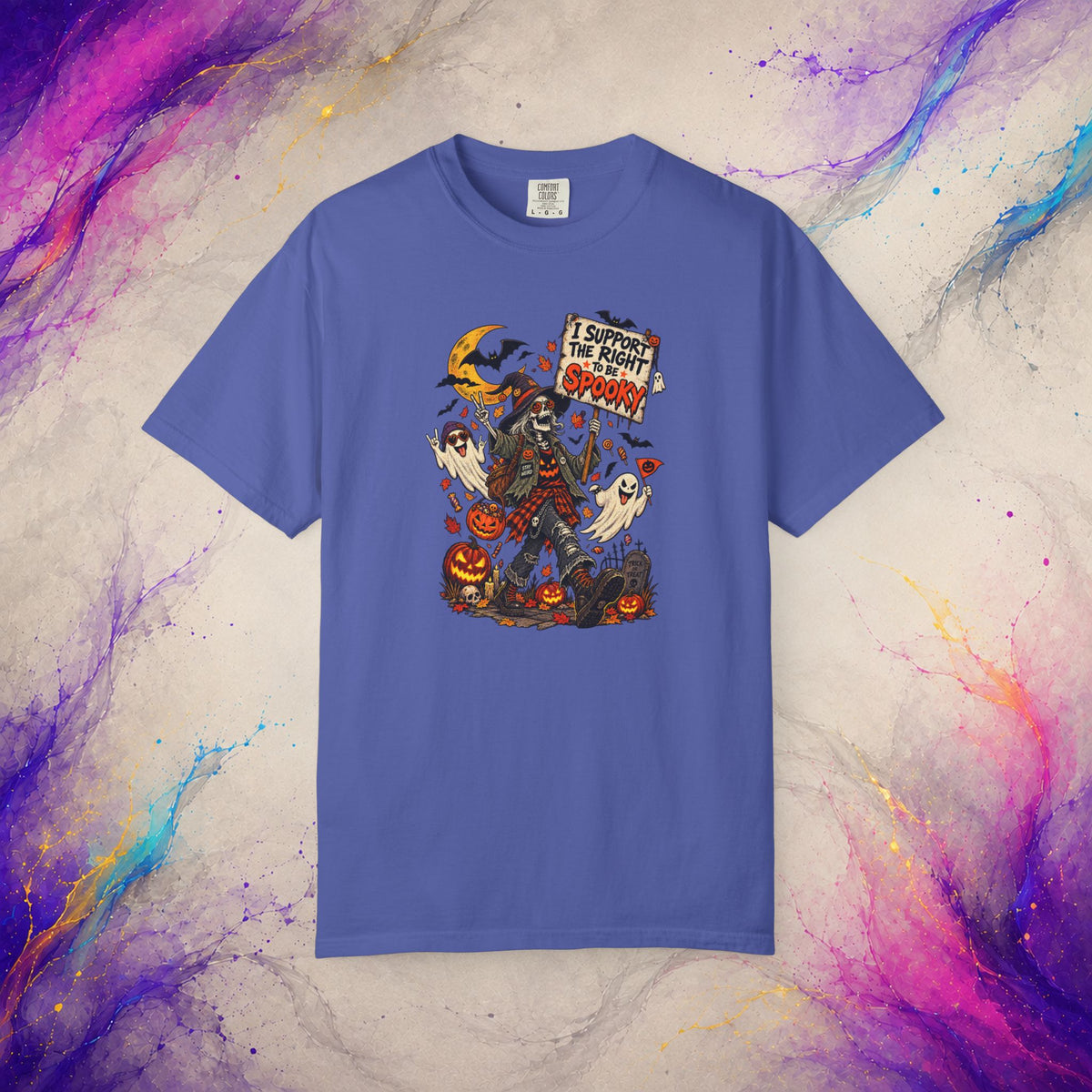 I Support the Right to Be Spooky Tee | Halloween Skeleton T-Shirt