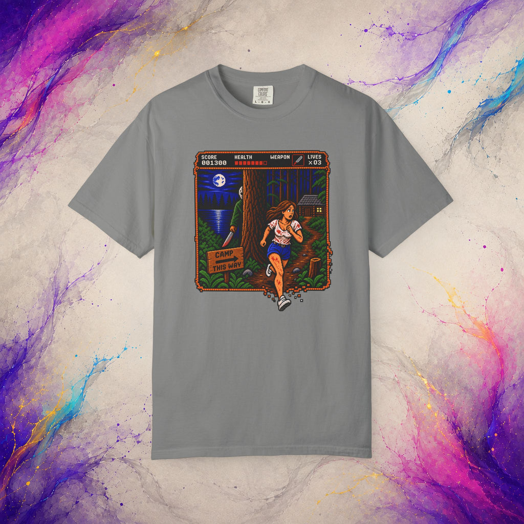 Camp This Way Tee | Retro Pixel Slasher Horror T-Shirt