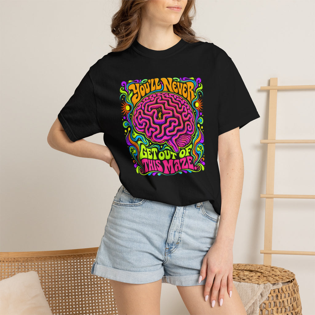 You’ll Never Get Out of This Maze T-Shirt | Psychedelic Brain Graphic Tee