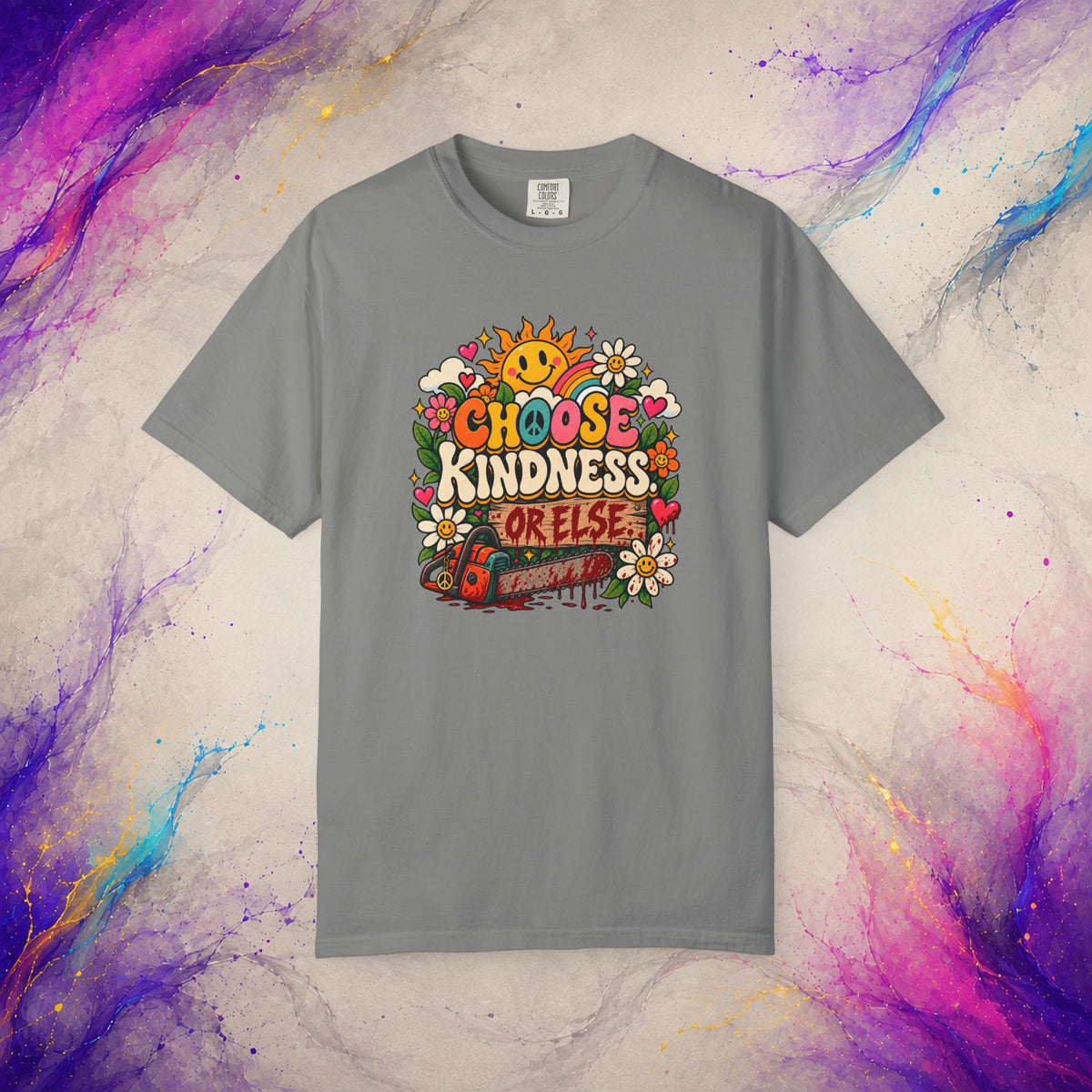 Choose Kindness or Else Tee | Retro Dark Humor Peace Shirt