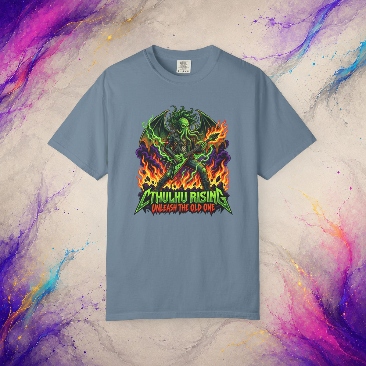 Cthulhu Rising Tee | Cosmic Horror Metal Graphic T-Shirt