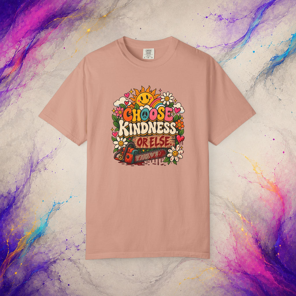 Choose Kindness or Else Tee | Retro Dark Humor Peace Shirt
