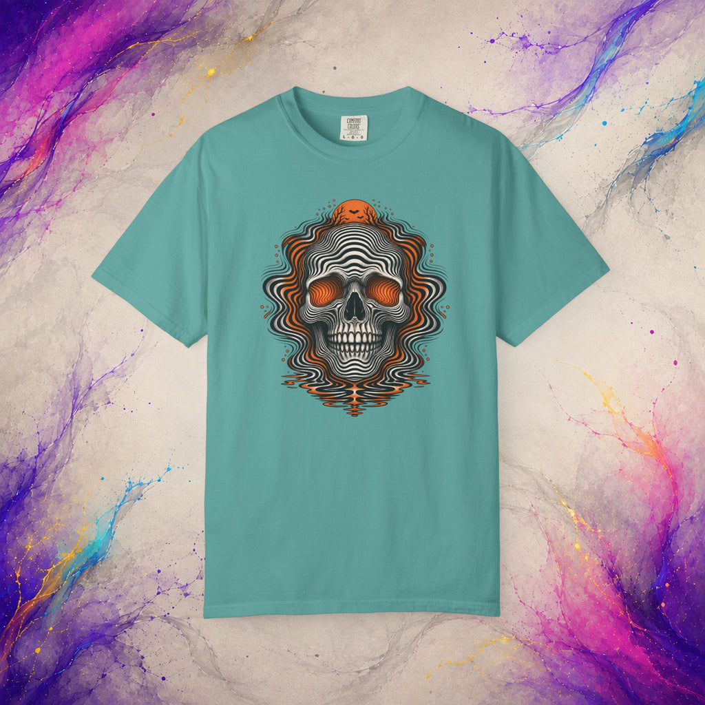 Hypnotic Skull Tee | Optical Illusion Halloween Shirt