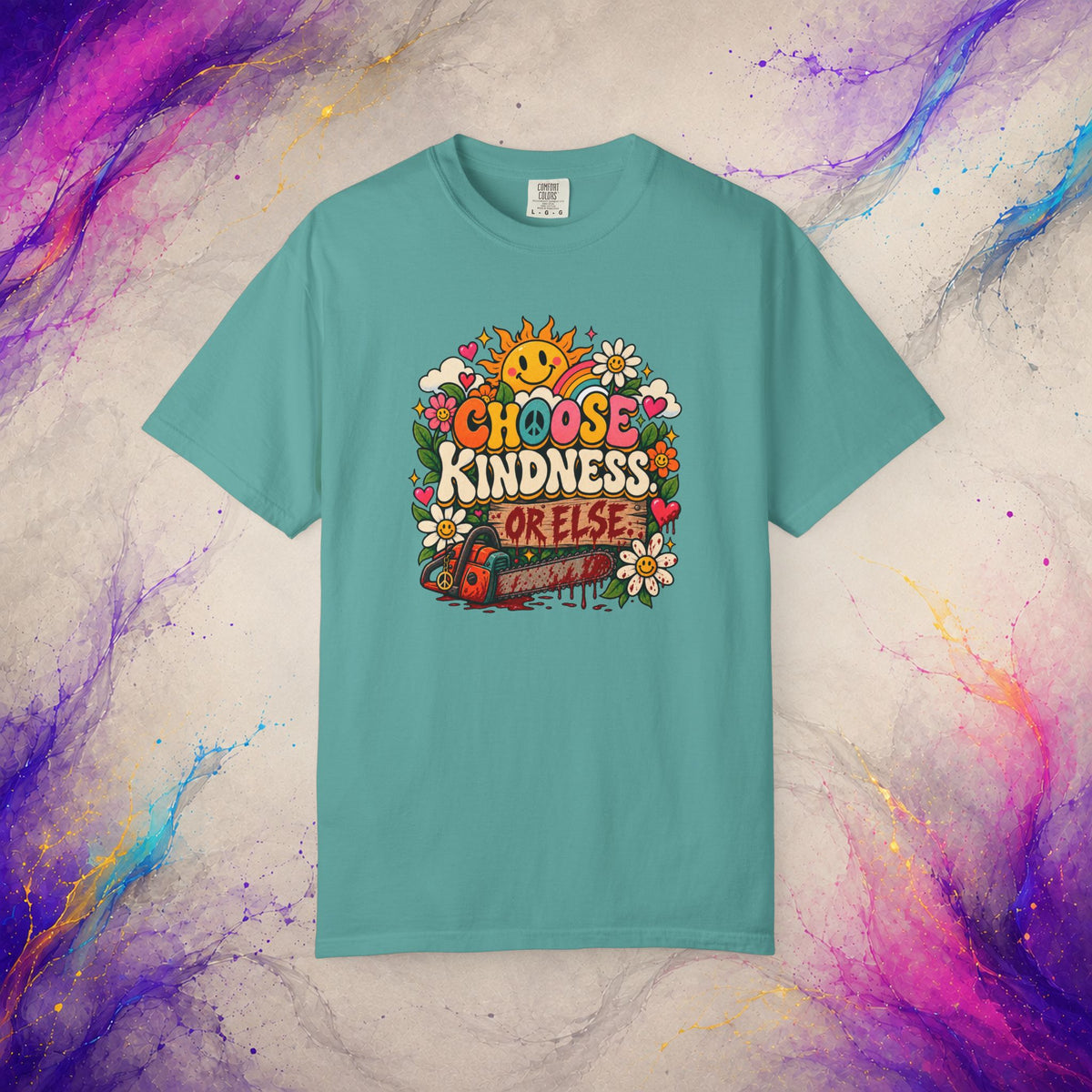 Choose Kindness or Else Tee | Retro Dark Humor Peace Shirt