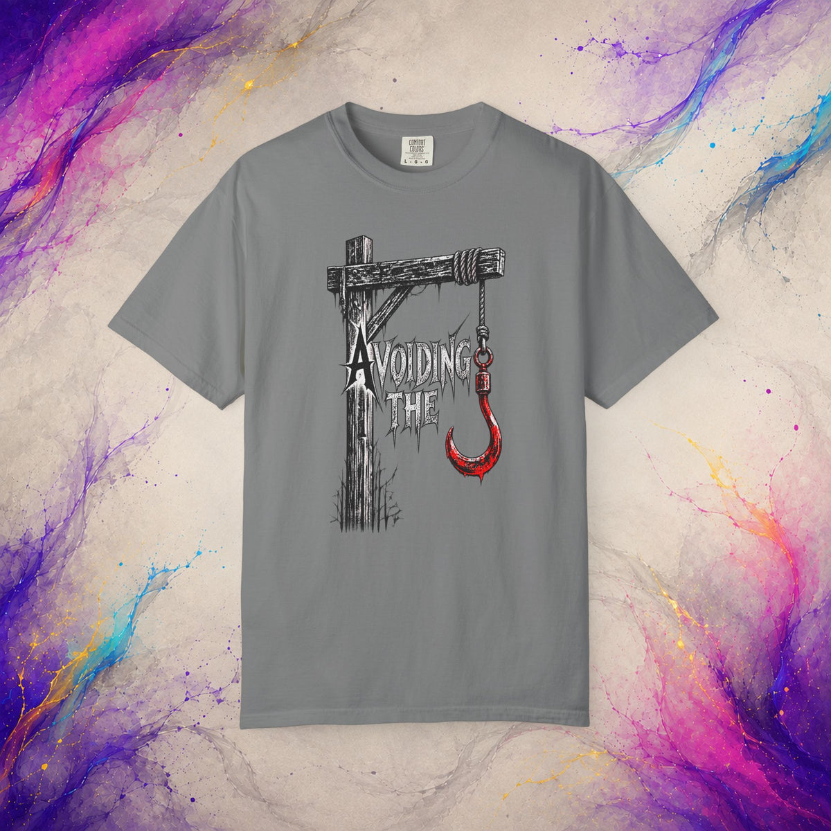 Avoiding The Hook Tee | Distressed Gothic Horror Shirt