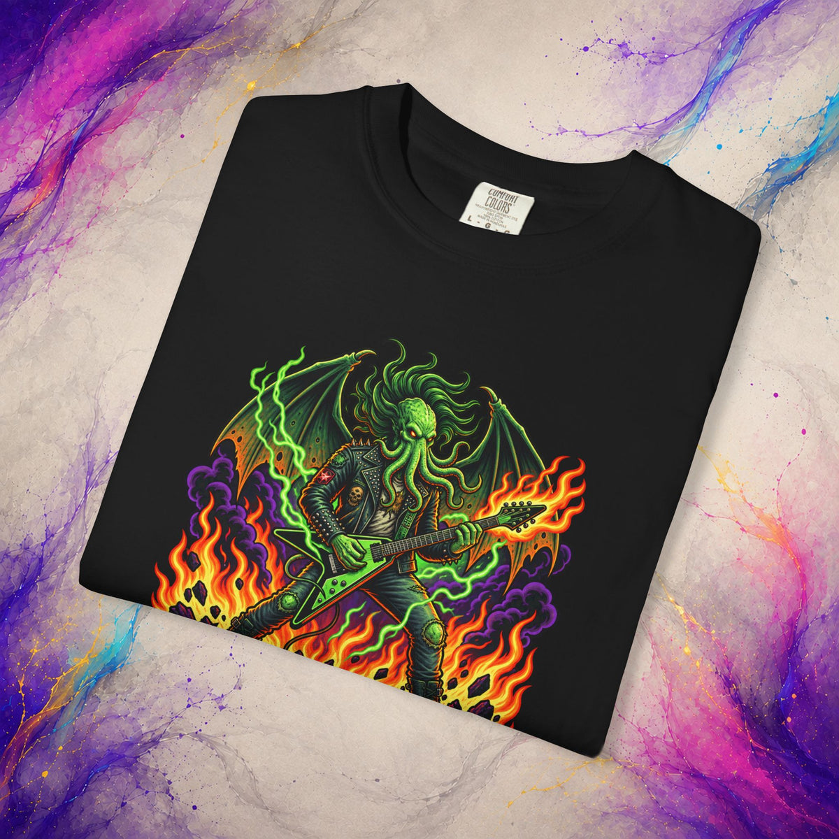 Cthulhu Rising Tee | Cosmic Horror Metal Graphic T-Shirt