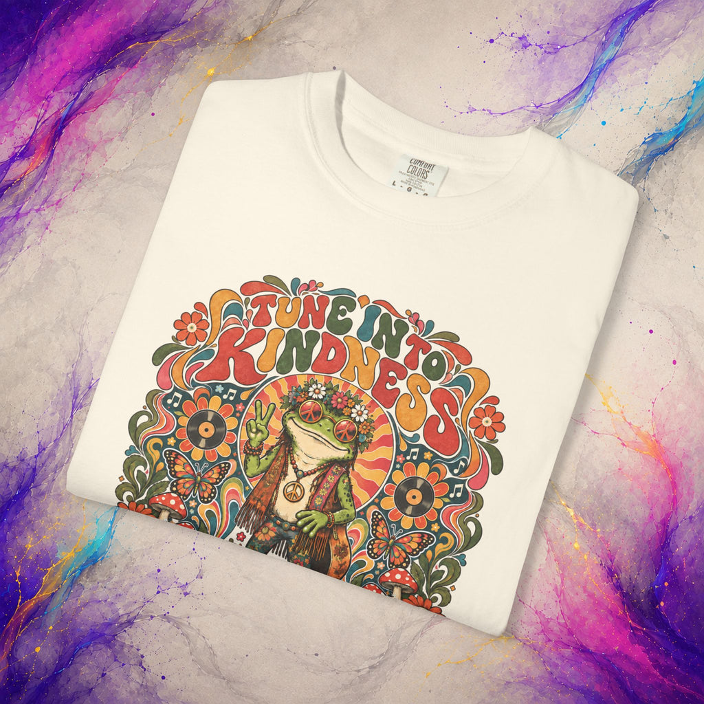 Tune Into Kindness Tee | Peace Frog Graphic T-Shirt