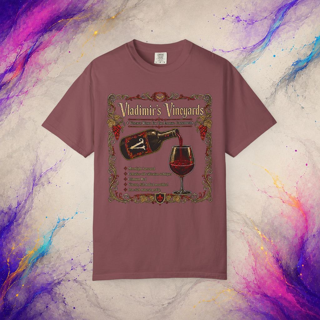 Vladimir’s Vineyards T-Shirt | Vampire Wine Graphic Tee