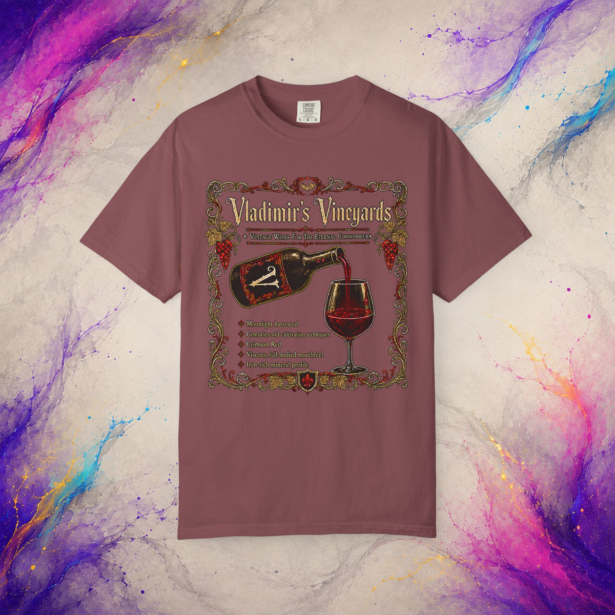 Vladimir’s Vineyards T-Shirt | Vampire Wine Graphic Tee