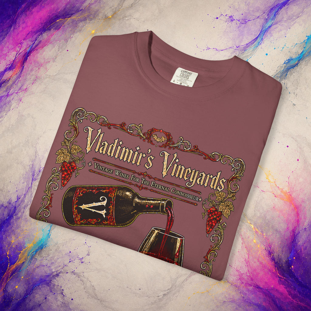Vladimir’s Vineyards T-Shirt | Vampire Wine Graphic Tee