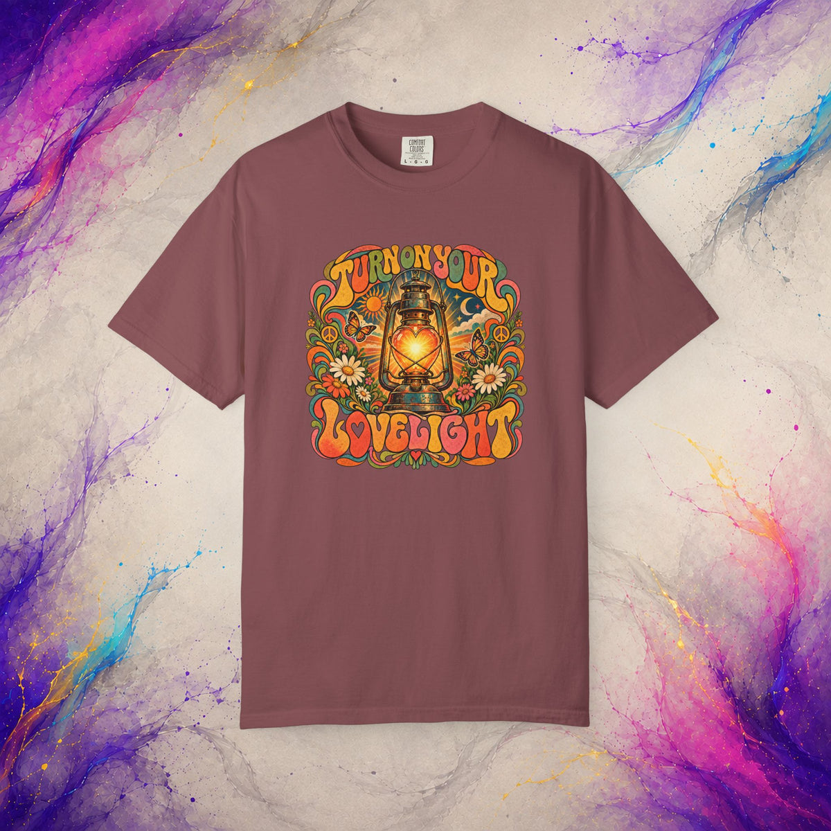 Turn On Your Lovelight Tee | Retro Lantern Peace T-Shirt