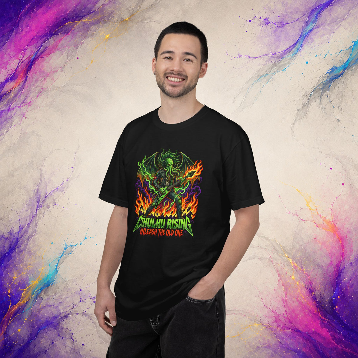 Cthulhu Rising Tee | Cosmic Horror Metal Graphic T-Shirt