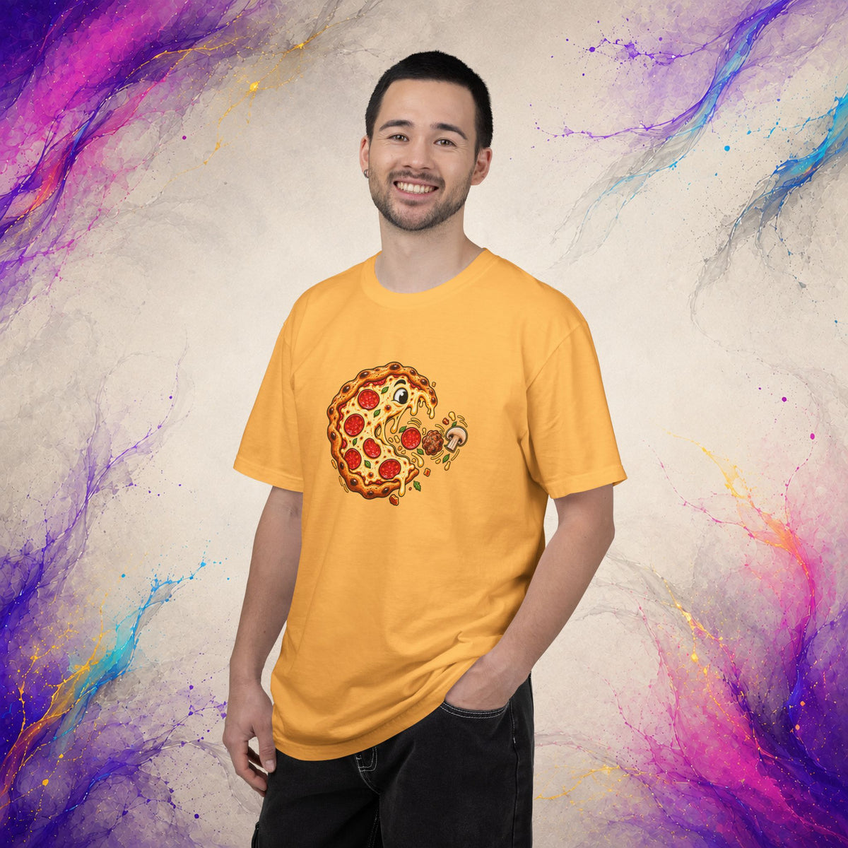 Pizza Chase Tee | Retro Arcade Inspired Pizza Graphic T-Shirt