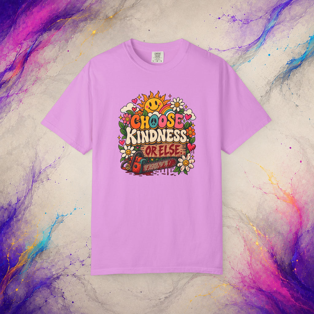 Choose Kindness or Else Tee | Retro Dark Humor Peace Shirt