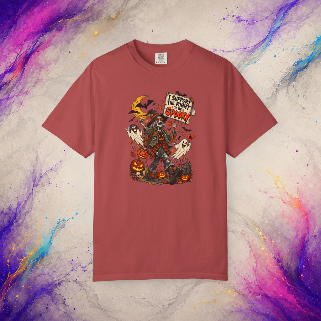 I Support the Right to Be Spooky Tee | Halloween Skeleton T-Shirt