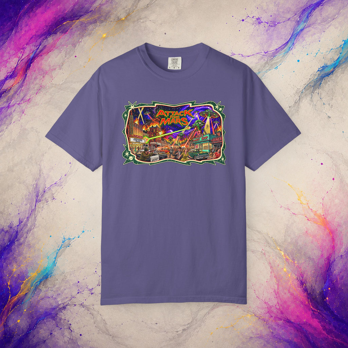 Attack From Mars Tee - Retro Alien Invasion Shirt