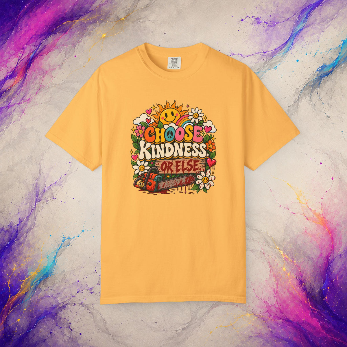 Choose Kindness or Else Tee | Retro Dark Humor Peace Shirt