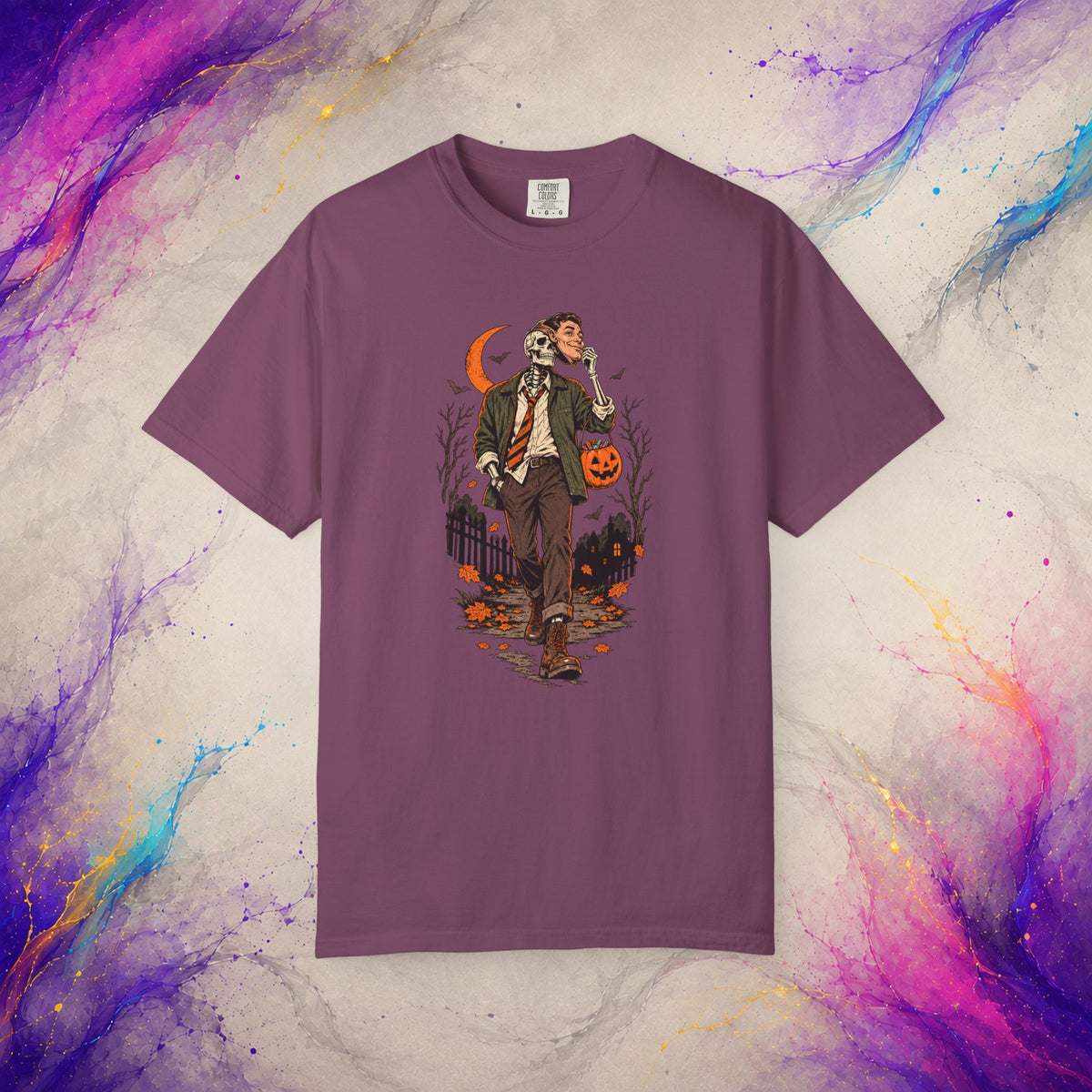 Mask Off At Midnight | Skeleton Halloween Shirt
