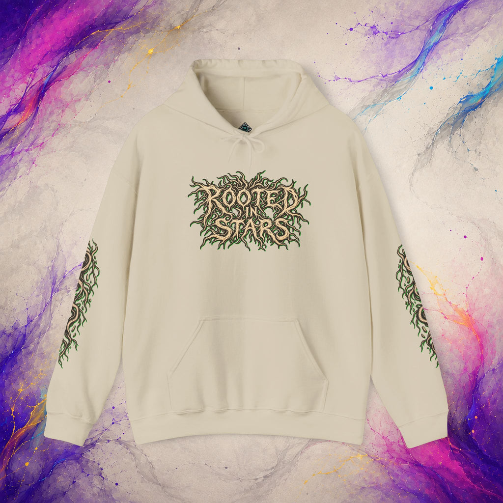 Rooted In Stars Pullover | Celestial Deathcore Graphic Hoodie