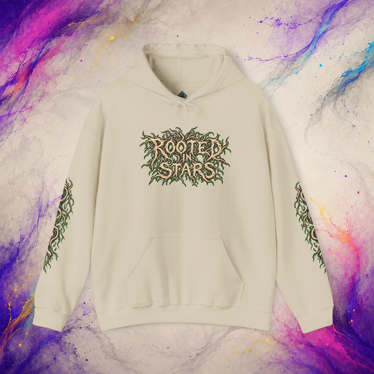 Rooted In Stars Pullover | Celestial Deathcore Graphic Hoodie