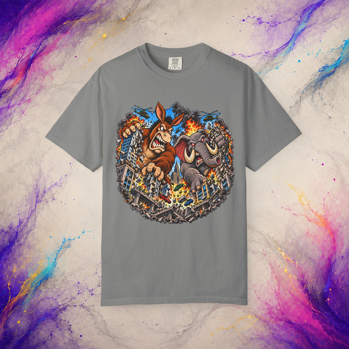 Two-Party Monster Mayhem Tee | Political Satire T-Shirt