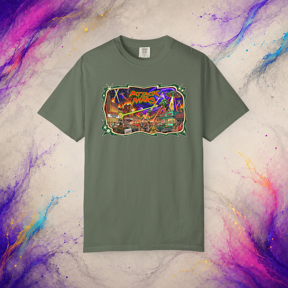 Attack From Mars Tee - Retro Alien Invasion Shirt